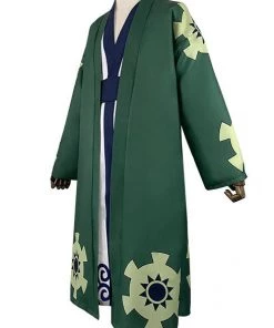 Hallowitch Costumes Men's One Piece Wano Country Roronoa Zoro Bathrobe Set Costume