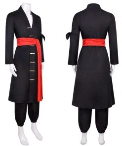 Hallowitch Costumes Men's One Piece Wano Country Roronoa Zoro Cosplay Costume Black