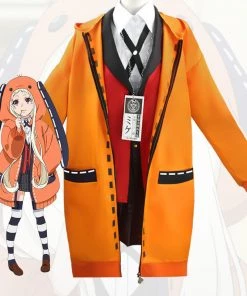Hallowitch Costumes Girls' Kakegurui Runa Yomozuki Rabbit Coat Costume For Adult And Kids