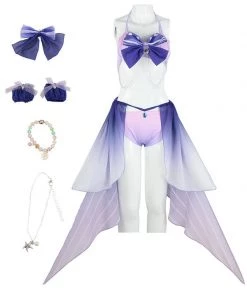 Hallowitch Costumes Genshin Impact Sannomiya Kokomi Swimsuit Cosplay Costumes Women's