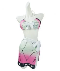 Hallowitch Costumes Demon Slayer Shinobu Kocho Bathing Suit Swimwear For Women