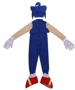 Hallowitch Costumes Sonic The Hedgehog Costume For Kids With Gloves
