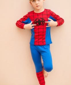 Hallowitch Costumes Spiderman Long Sleeve Pajama For Boys