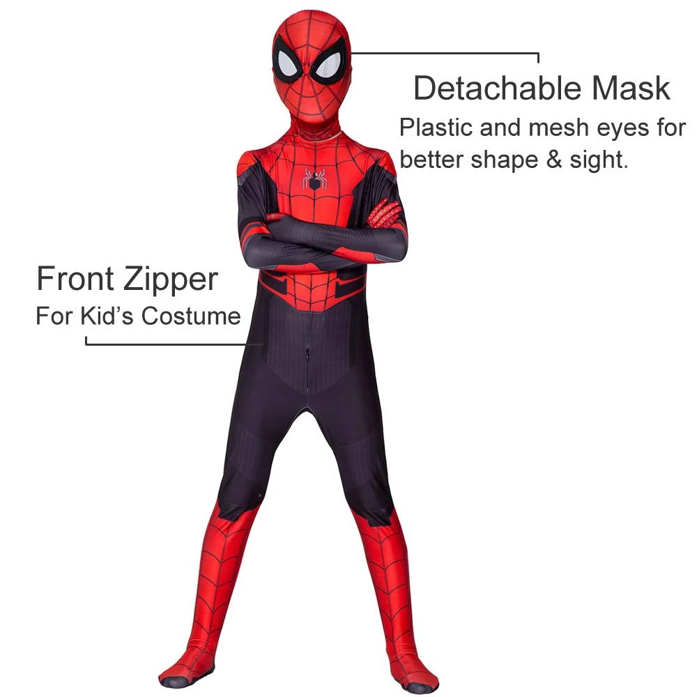 Hallowitch Costumes Boys' Spider Man Far From Home Costume For Boys And Adult Men 4 Hallowitch Costumes Boys' Spider Man Far From Home Costume For Boys And Adult Men