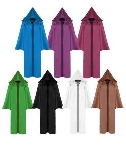 Hallowitch Costumes Medieval Hooded Cloak Costume For Men And Boys