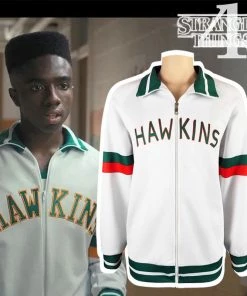 Hallowitch Costumes Men's Caleb McLaughlin Hawkins Jacket, Stranger Things Season 4 Costume