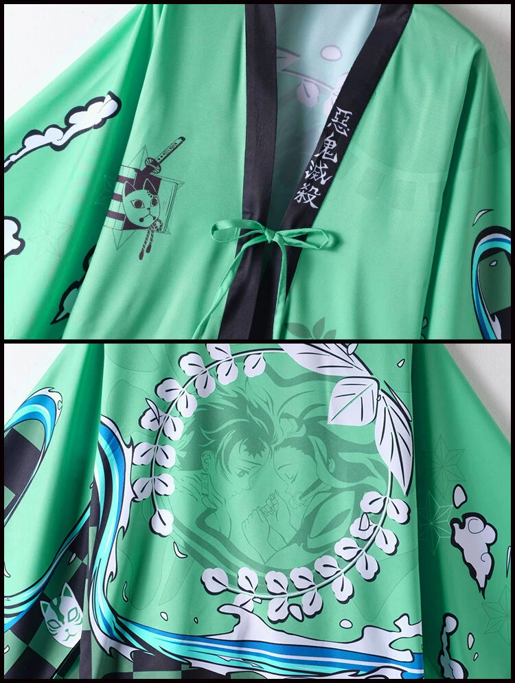 Hallowitch Costumes Kid's Demon Slayer Haori Kimono Costumes 9 Hallowitch Costumes Kid's Demon Slayer Haori Kimono Costumes