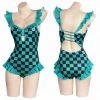 Hallowitch Costumes Demon Slayer Tanjiro Bathing Suit Swimwear For Women