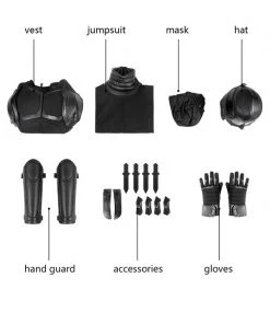 Hallowitch Costumes Men's The Boys Season 2 Black Noir Cosplay Suit Costume 13 Hallowitch Costumes Men's The Boys Season 2 Black Noir Cosplay Suit Costume