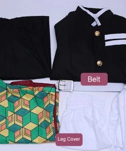 Hallowitch Costumes Giyu Tomioka Cosplay Costume - Demon Slayer Kimetsu No Yaiba