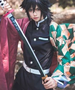 Hallowitch Costumes Giyu Tomioka Cosplay Costume - Demon Slayer Kimetsu No Yaiba
