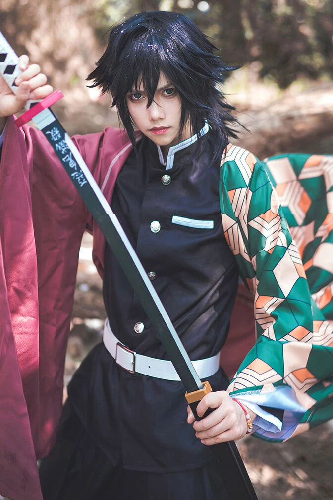 Hallowitch Costumes Giyu Tomioka Cosplay Costume - Demon Slayer Kimetsu No Yaiba 3 Hallowitch Costumes Giyu Tomioka Cosplay Costume - Demon Slayer Kimetsu No Yaiba