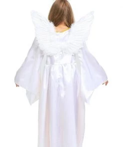 Hallowitch Costumes Kids White And Dark Angel Costume With Wings And Halo Girls' 8 Hallowitch Costumes Kids White And Dark Angel Costume With Wings And Halo Girls'