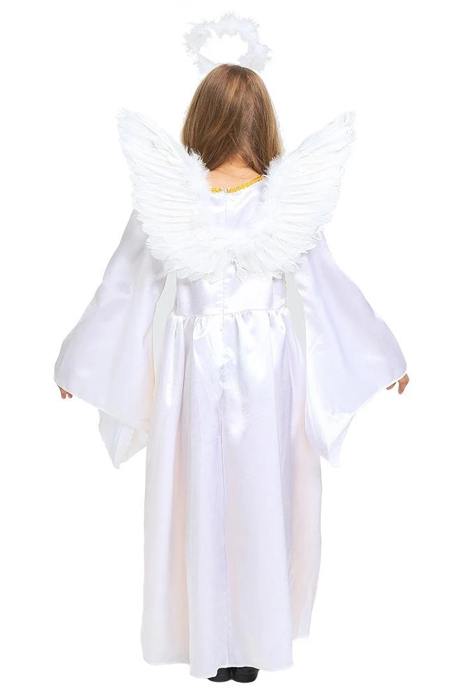 Hallowitch Costumes Kids White And Dark Angel Costume With Wings And Halo Girls' 5 Hallowitch Costumes Kids White And Dark Angel Costume With Wings And Halo Girls'