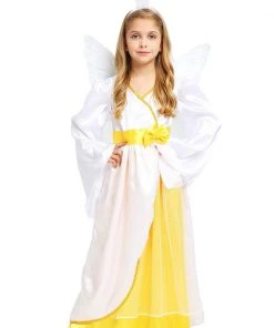 Hallowitch Costumes Kids White And Dark Angel Costume With Wings And Halo Girls'