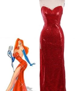 Hallowitch Costumes Who Framed Roger Rabbit Sexy Jessica Costume For Adult Women's