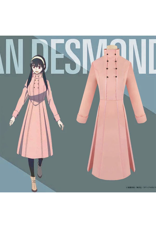 Hallowitch Costumes Women's Anime Spy X Family Cosplay Yor Forger Pink Dress Costume 3 Hallowitch Costumes Women's Anime Spy X Family Cosplay Yor Forger Pink Dress Costume