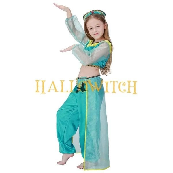 Hallowitch Costumes Aladdin Princess Jasmine Costume Girls' 3 Hallowitch Costumes Aladdin Princess Jasmine Costume Girls'
