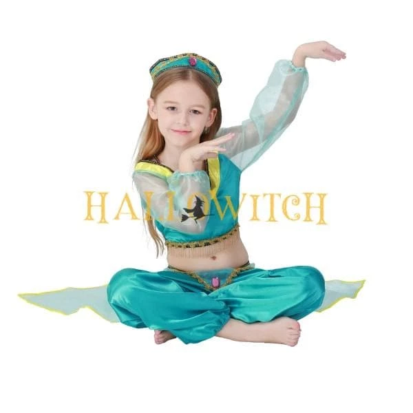 Hallowitch Costumes Aladdin Princess Jasmine Costume Girls' 4 Hallowitch Costumes Aladdin Princess Jasmine Costume Girls'