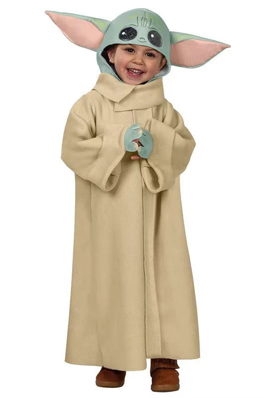 Hallowitch Costumes Baby Yoda Grogu Robe Costume 3 Hallowitch Costumes Baby Yoda Grogu Robe Costume