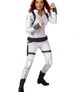 Hallowitch Costumes Girls' Black Widow Natasha White Costume For Adult And Kids