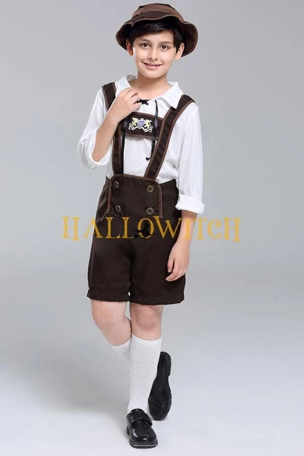 Hallowitch Costumes Boy's German Beer Fest Oktoberfest Lederhosen Kostüm, Traditional Bavarian Costume 4 Hallowitch Costumes Boy's German Beer Fest Oktoberfest Lederhosen Kostüm, Traditional Bavarian Costume