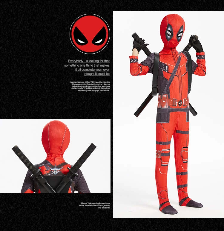 Hallowitch Costumes Deadpool Costume For Adult Men And Kids Boys' 8 Hallowitch Costumes Deadpool Costume For Adult Men And Kids Boys'
