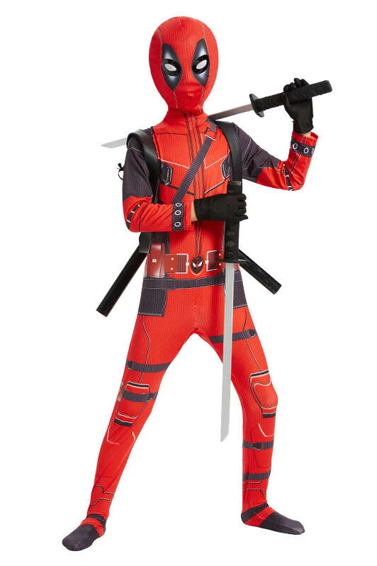 Hallowitch Costumes Deadpool Costume For Adult Men And Kids Boys' 3 Hallowitch Costumes Deadpool Costume For Adult Men And Kids Boys'