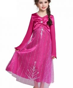 Hallowitch Costumes Girls' Frozen 2 Elsa Night Dress For Kids-Purple