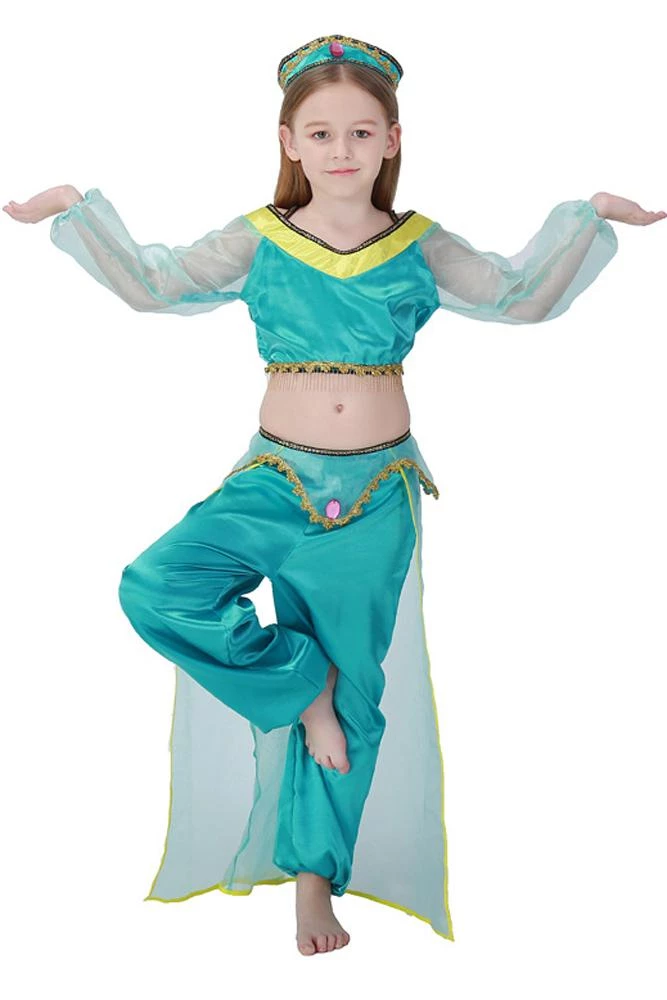 Hallowitch Costumes Aladdin Princess Jasmine Costume Girls' 2 Hallowitch Costumes Aladdin Princess Jasmine Costume Girls'