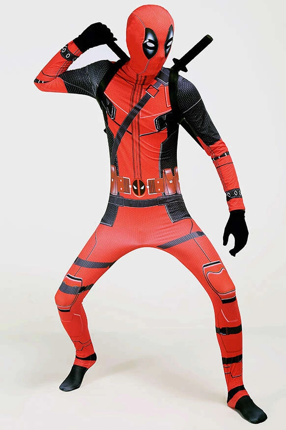 Hallowitch Costumes Deadpool Costume For Adult Men And Kids Boys' 4 Hallowitch Costumes Deadpool Costume For Adult Men And Kids Boys'