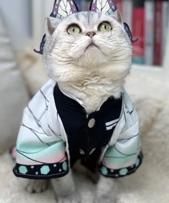 Hallowitch Costumes Demon Slayer Shinobu Kocho Costume For Cats And Small Dogs