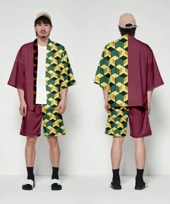 Hallowitch Costumes Giyu Tomioka Kimono And Shorts Demon Slayer Costume