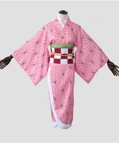 Hallowitch Costumes Women's Nezuko Kamado Kimono Cosplay Costume - Demon Slayer Kimetsu No Yaiba