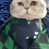 Hallowitch Costumes Demon Slayer Tanjiro Kamado Kimono Costume For Cats And Small Dogs
