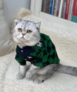 Hallowitch Costumes Demon Slayer Tanjiro Kamado Kimono Costume For Cats And Small Dogs