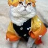 Hallowitch Costumes Demon Slayer Zenitsu Costume For Cats And Small Dogs
