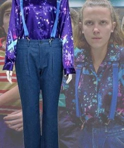 Hallowitch Costumes Women's Eleven Suspenders Outfit Halloween Costume Stranger Things Season 3