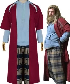 Hallowitch Costumes Men's Fat Thor Costume Endgame Sweater, Robe, Pants