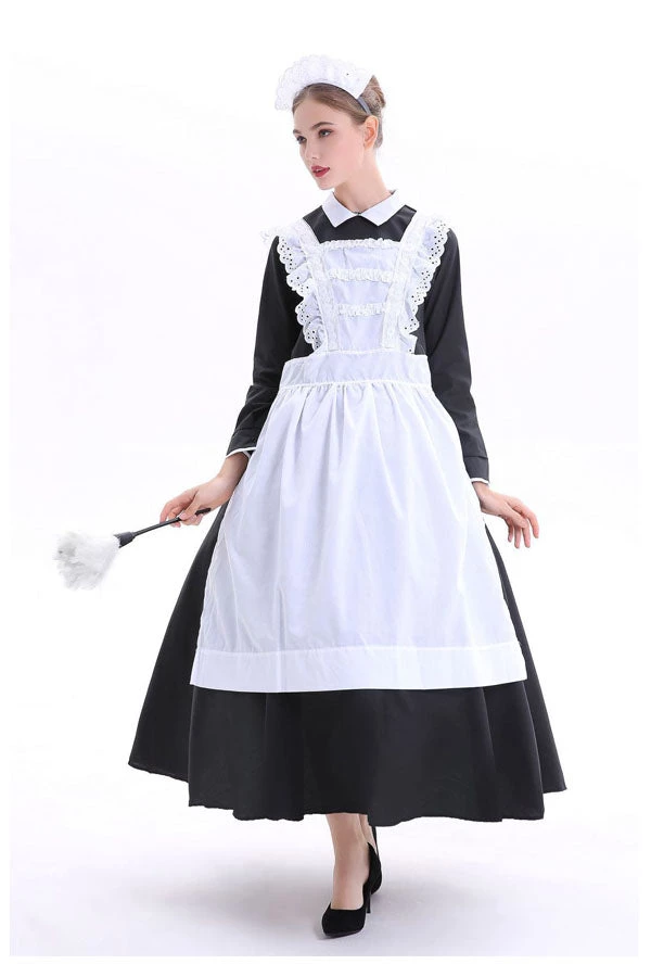 Hallowitch Costumes Womens Traditional French Maid Costume Women's 4 Hallowitch Costumes Womens Traditional French Maid Costume Women's