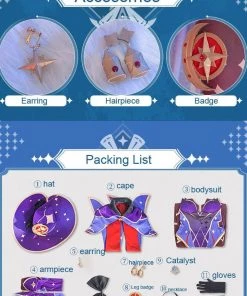 Hallowitch Costumes Genshin Impact Mona Cosplay Costume