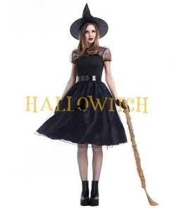 Hallowitch Costumes Women's Halloween Witch Dress And Hat Costume For Adults