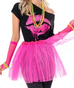 Hallowitch Costumes Women's 80s Costume For Women Lip Print 9 Hallowitch Costumes Women's 80s Costume For Women Lip Print