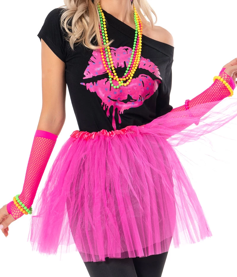 Hallowitch Costumes Women's 80s Costume For Women Lip Print 5 Hallowitch Costumes Women's 80s Costume For Women Lip Print