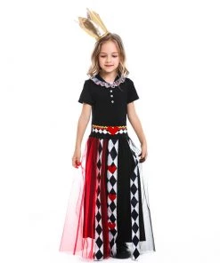 Hallowitch Costumes Girls' Queen Of Hearts Dress Costume Alice In Wonderland