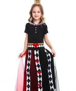 Hallowitch Costumes Girls' Queen Of Hearts Dress Costume Alice In Wonderland