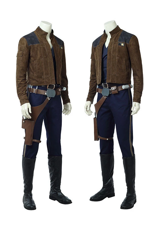 Hallowitch Costumes Han Solo Cosplay Costume Outfit Men's 3 Hallowitch Costumes Han Solo Cosplay Costume Outfit Men's