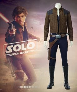 Hallowitch Costumes Han Solo Cosplay Costume Outfit Men's 7 Hallowitch Costumes Han Solo Cosplay Costume Outfit Men's