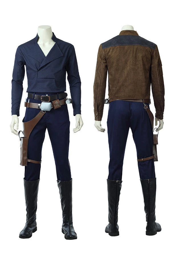 Hallowitch Costumes Han Solo Cosplay Costume Outfit Men's 4 Hallowitch Costumes Han Solo Cosplay Costume Outfit Men's