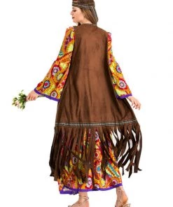Hallowitch Costumes 70s Hippie Costume Long Dress For Adult